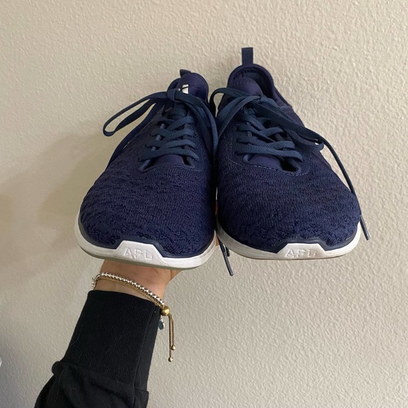 APL Men's TechLoom Phantom Lace up Sneakers in Navy sz 9 - Picture 3 of 8